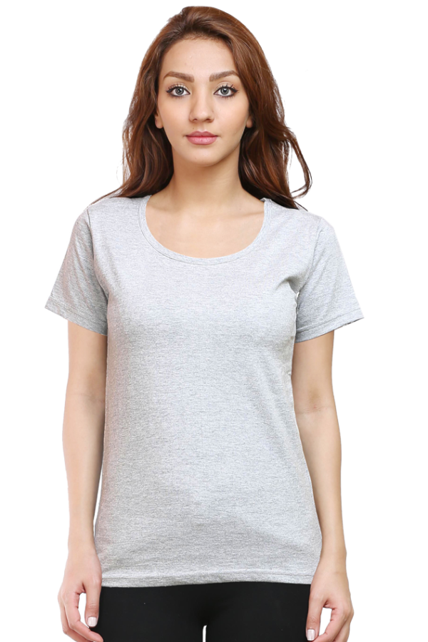 Women’s Round Neck Plain Half Sleeve Tshirt Eco Tones - Image 5