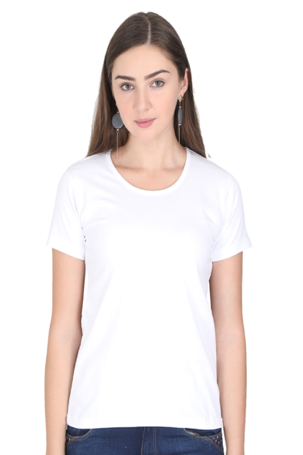 Women’s Round Neck Plain Half Sleeve Tshirt Eco Tones - Image 8