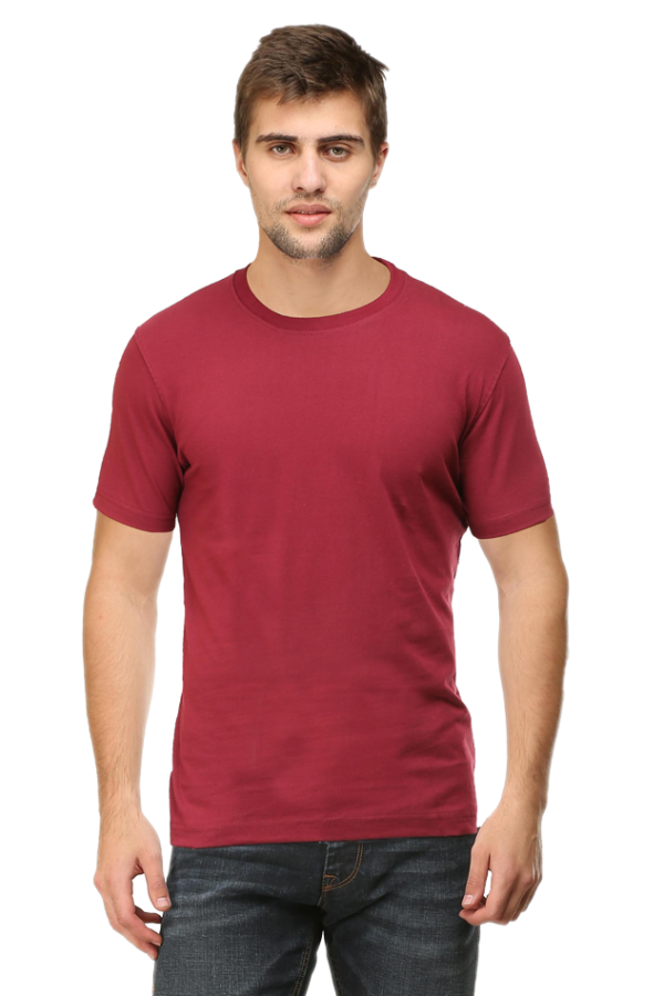 Men's Round Neck Plain Half Sleeve Tshirt Eco Tones